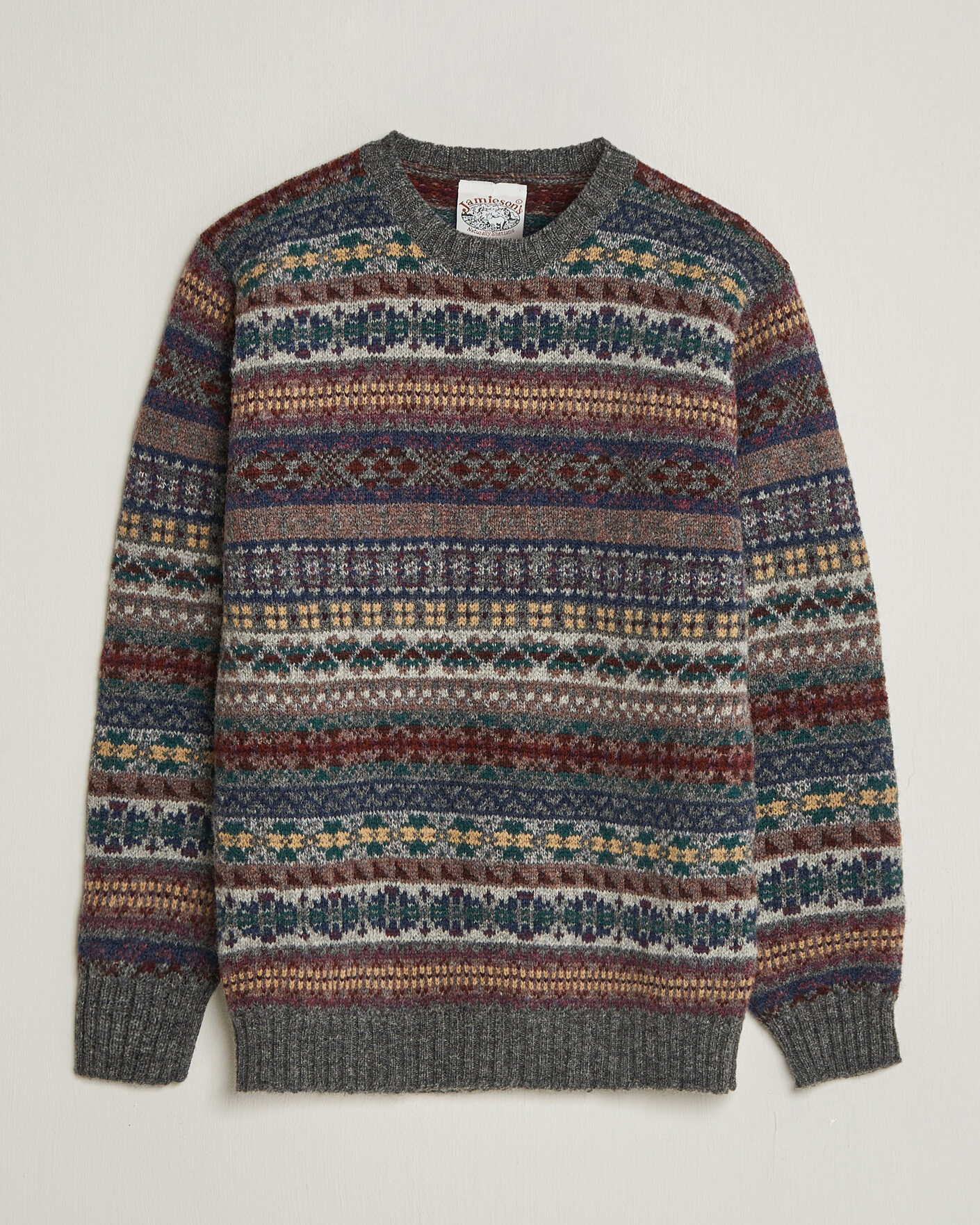 Herren | Pullover | Jamieson's of Shetland | Jamiesons Of Shetland All Over Fair Isle Pullover Crew Neck Multi