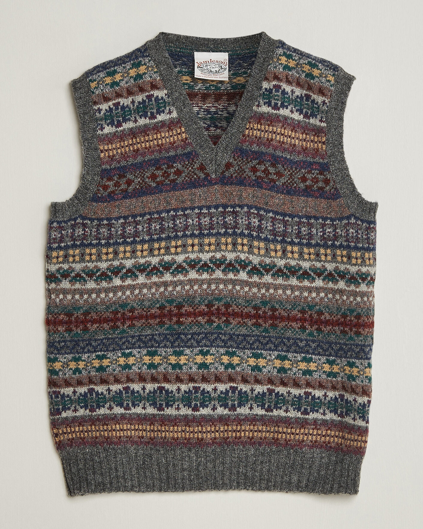 Herren | Pullover | Jamieson's of Shetland | Jamiesons Of Shetland All Over Fair Isle Slipover Multi