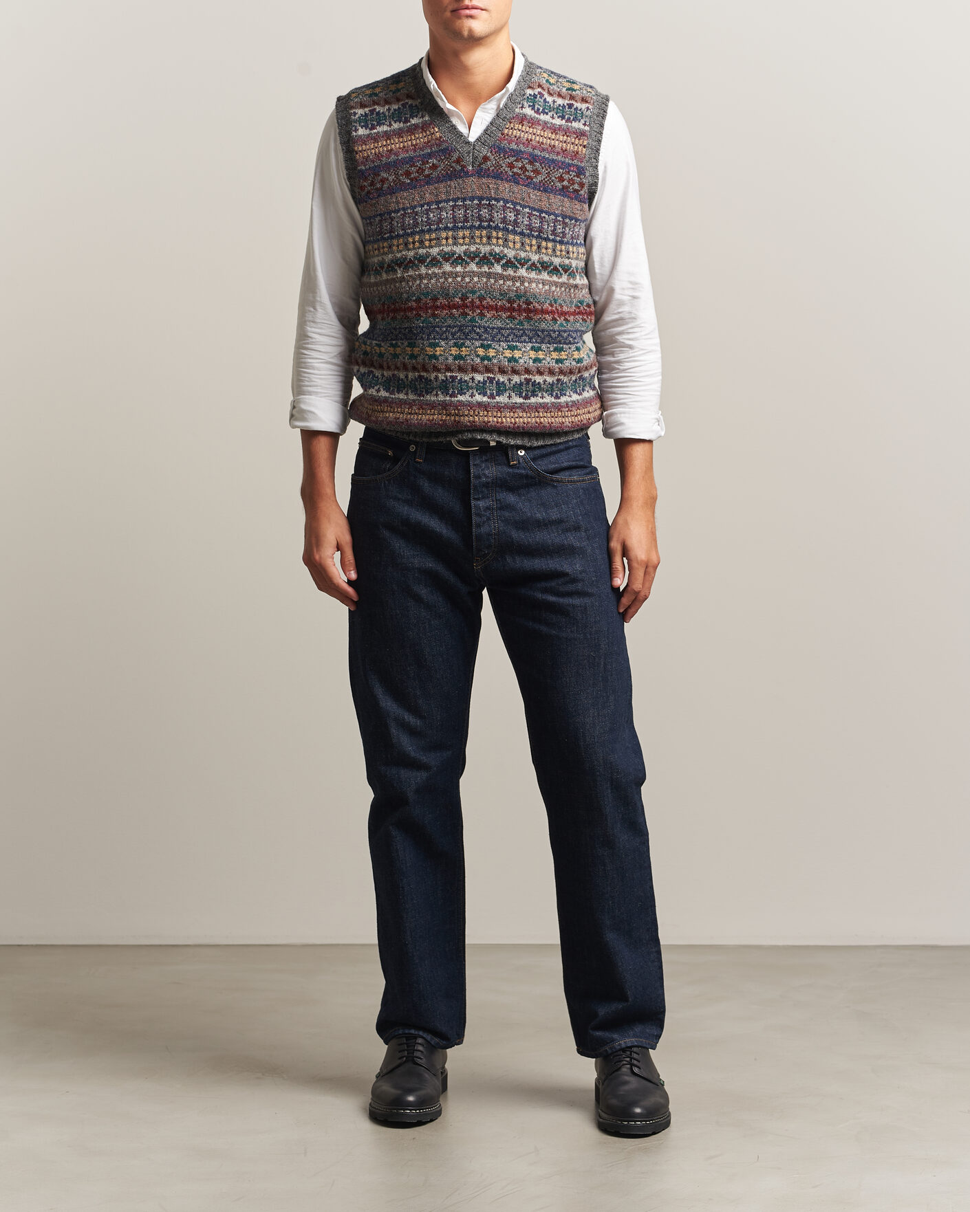 Herren | Pullover | Jamieson's of Shetland | Jamiesons Of Shetland All Over Fair Isle Slipover Multi