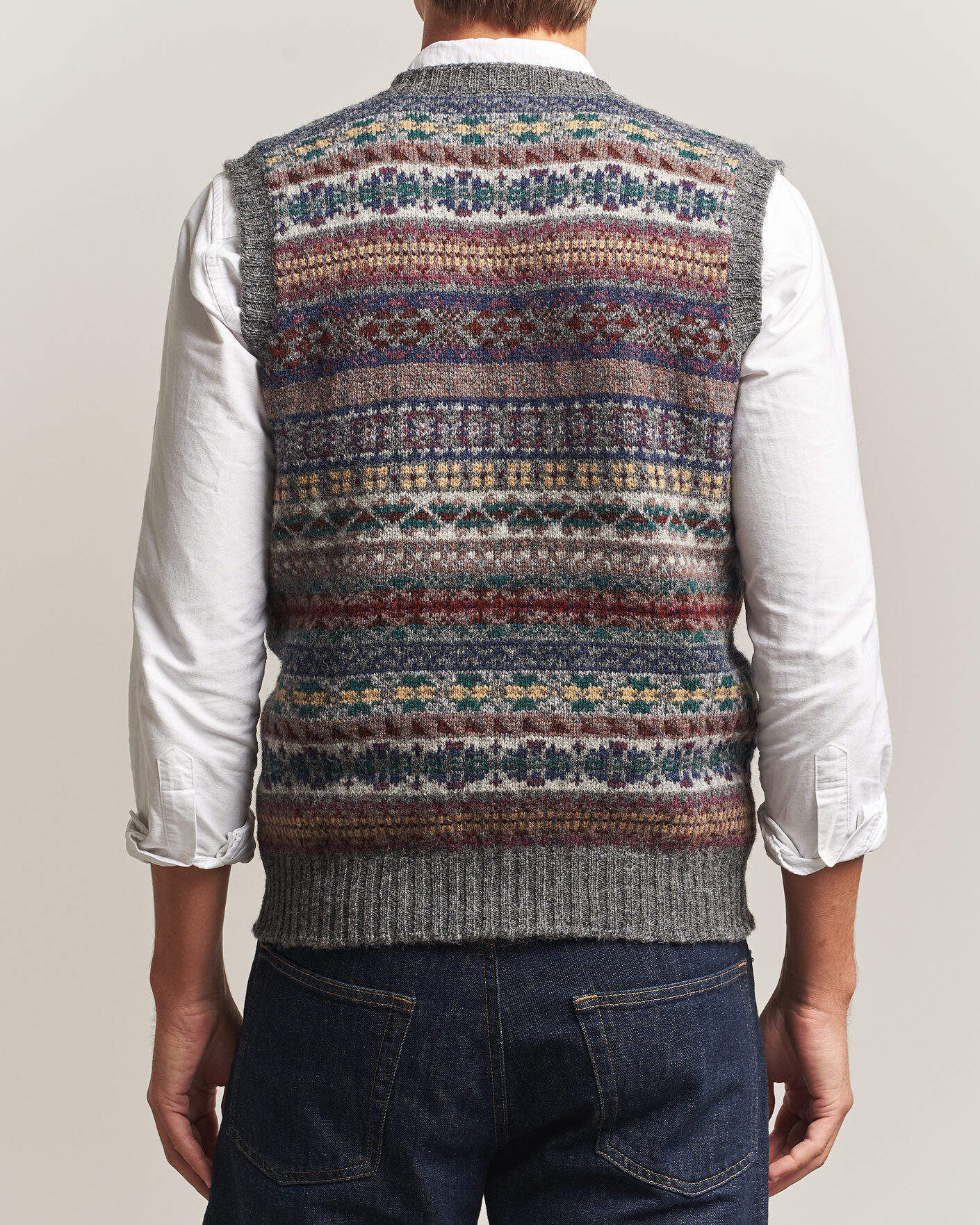 Herren | Pullover | Jamieson's of Shetland | Jamiesons Of Shetland All Over Fair Isle Slipover Multi