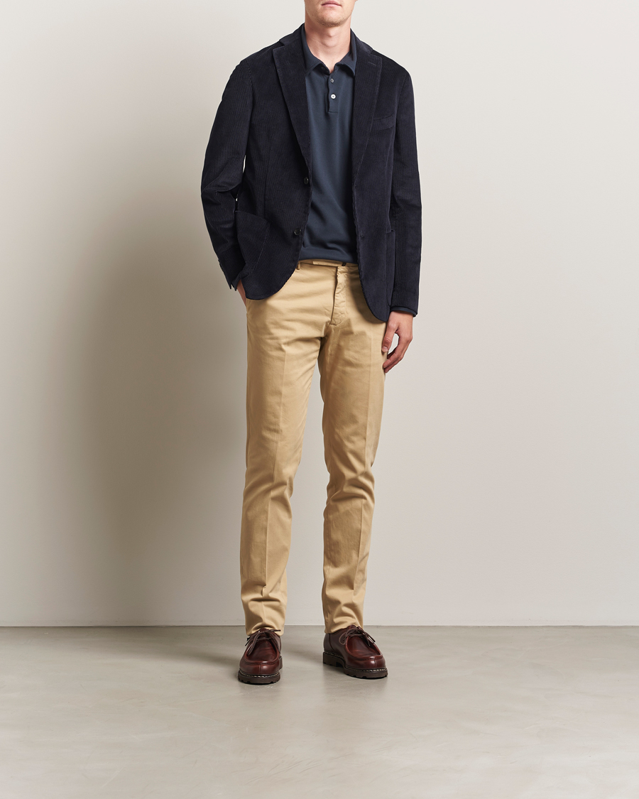 Herren | Hosen | Incotex | Slim Fit Cotton Stretch Chinos Beige