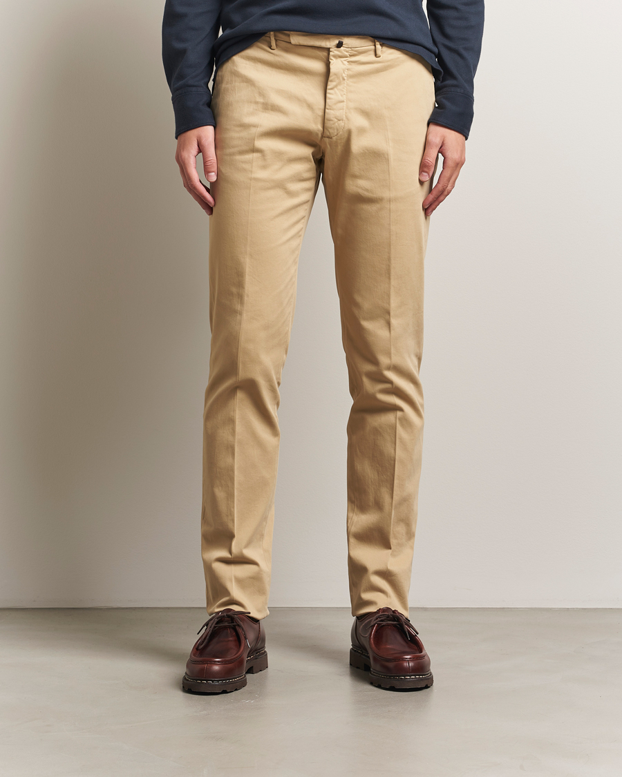 Herren | Hosen | Incotex | Slim Fit Cotton Stretch Chinos Beige