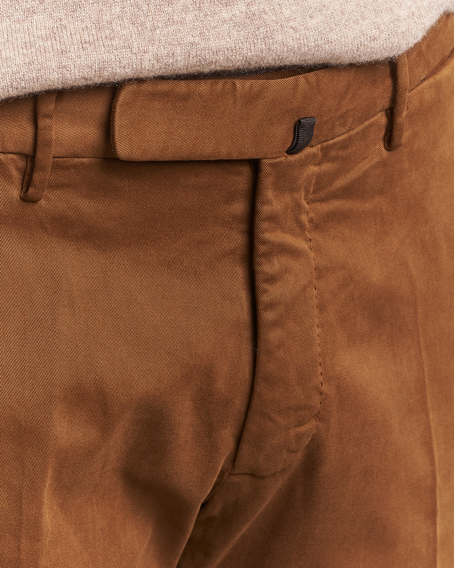 Herren | Hosen | Incotex | Slim Fit Cotton Stretch Chinos Brown