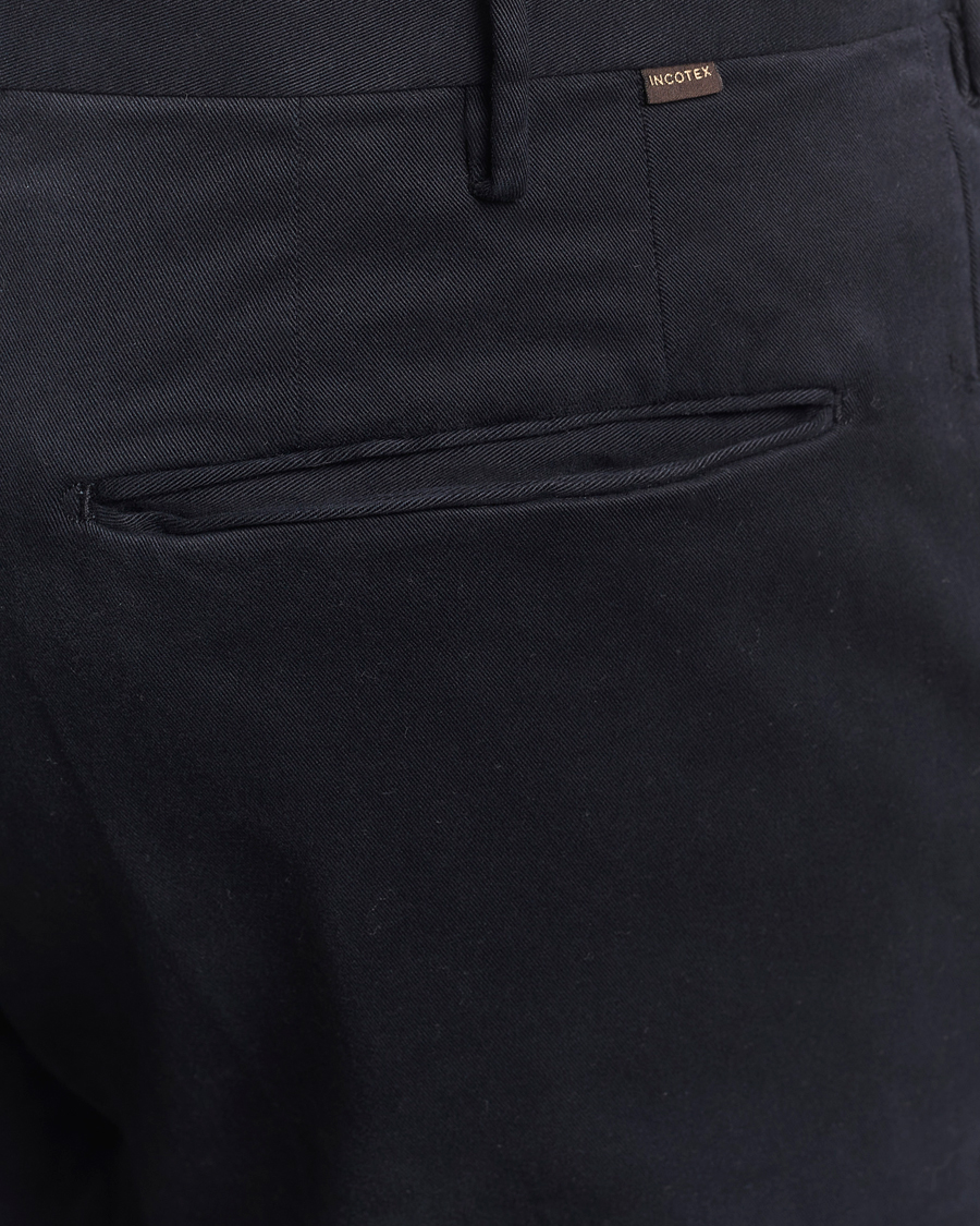 Herren | Hosen | Incotex | Slim Fit Cotton Stretch Chinos Navy