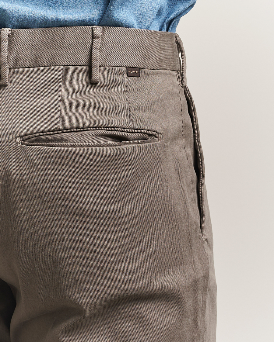 Herren | Hosen | Incotex | Slim Fit Cotton Stretch Chinos Grey