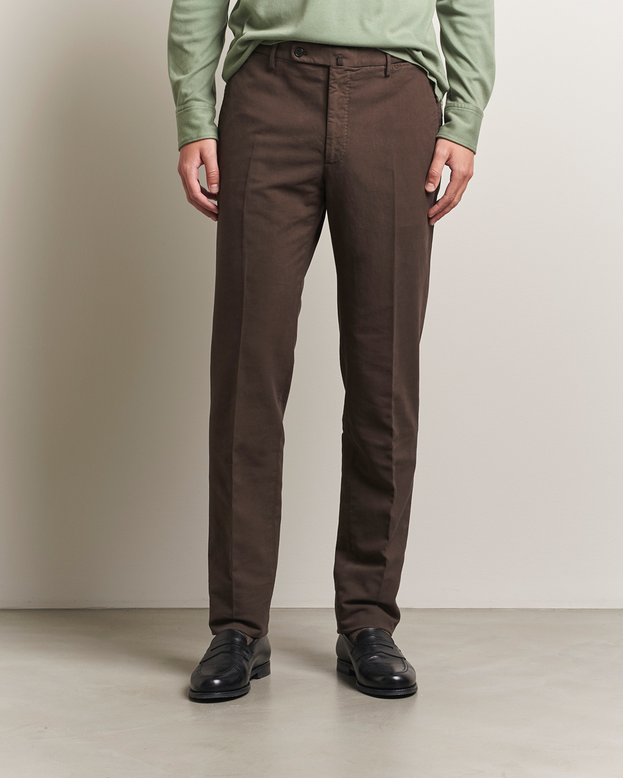 Herren | Hosen | Incotex | Regular Fit Cotton Stretch Chinos Dark Brown