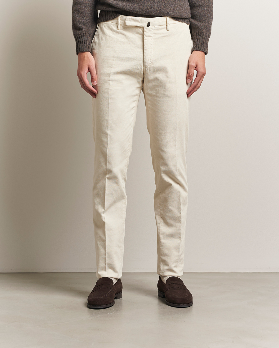 Herren | Hosen | Incotex | Slim Fit Baby Corduroy Trousers Off White