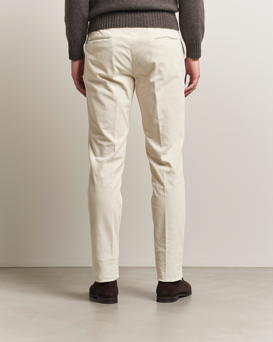 Herren | Hosen | Incotex | Slim Fit Baby Corduroy Trousers Off White