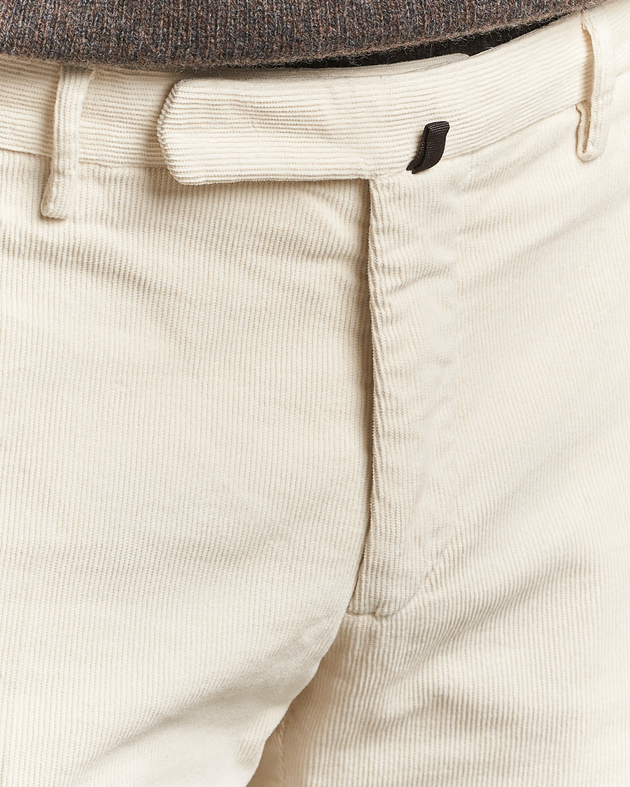 Herren | Hosen | Incotex | Slim Fit Baby Corduroy Trousers Off White