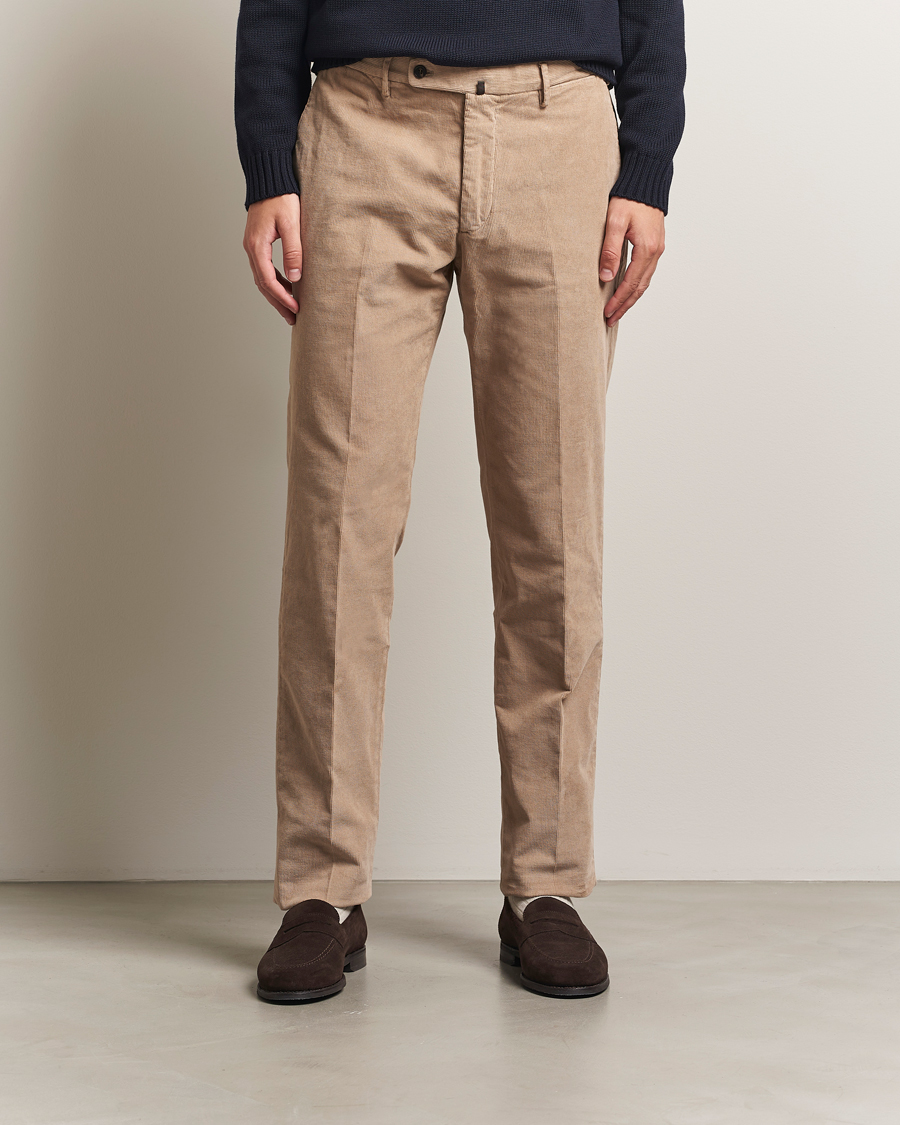 Herren | Hosen | Incotex | Regular Fit Baby Corduroy Trousers Beige