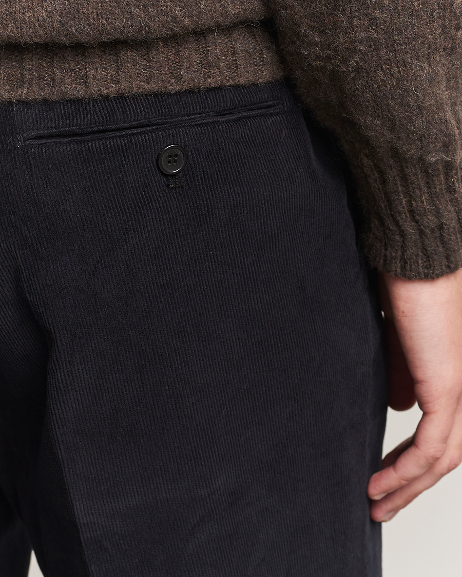Herren | Hosen | Incotex | Regular Fit Baby Corduroy Trousers Navy