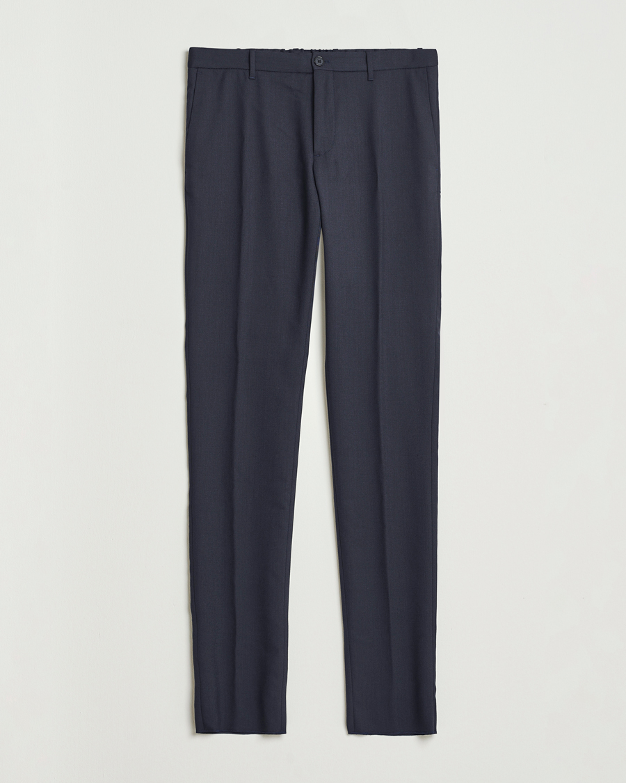 Herren | Hosen | Incotex | Slim Fit Washable Flannel Trousers Grey Melange