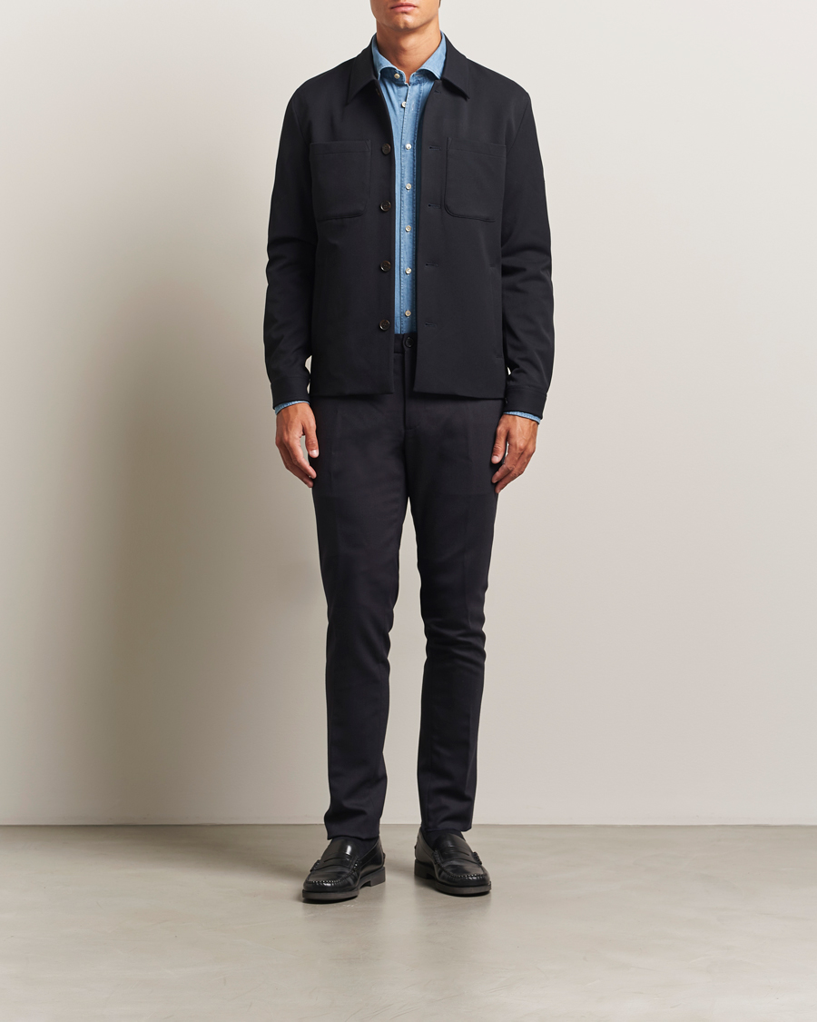 Herren | Hosen | Incotex | Slim Fit Washable Flannel Trousers Grey Melange