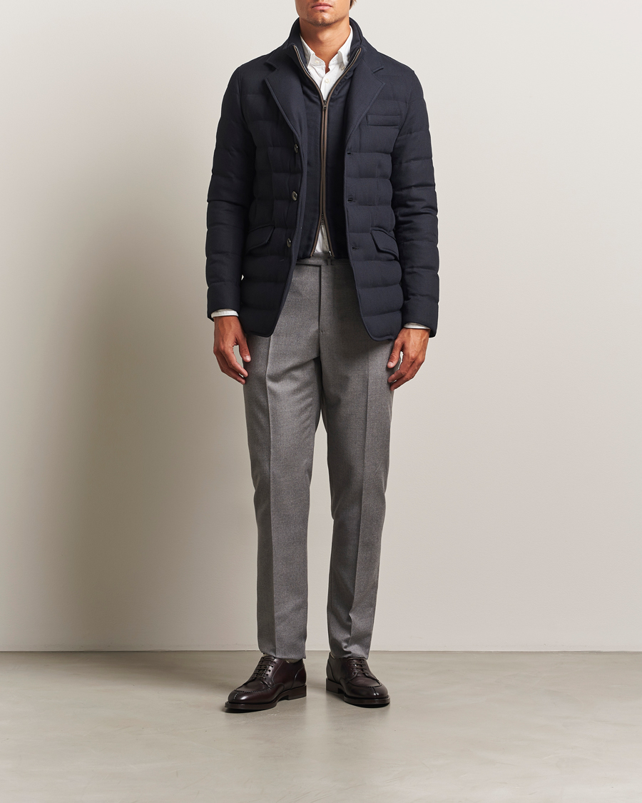 Herren | Hosen | Incotex | Regular Fit Worsted Flannel Trousers Light Grey