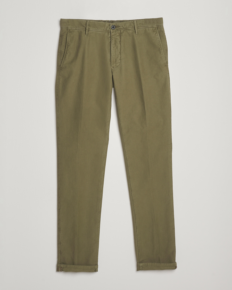 Herren | Hosen | Incotex | Slim Fit Garment Dyed Slacks Green