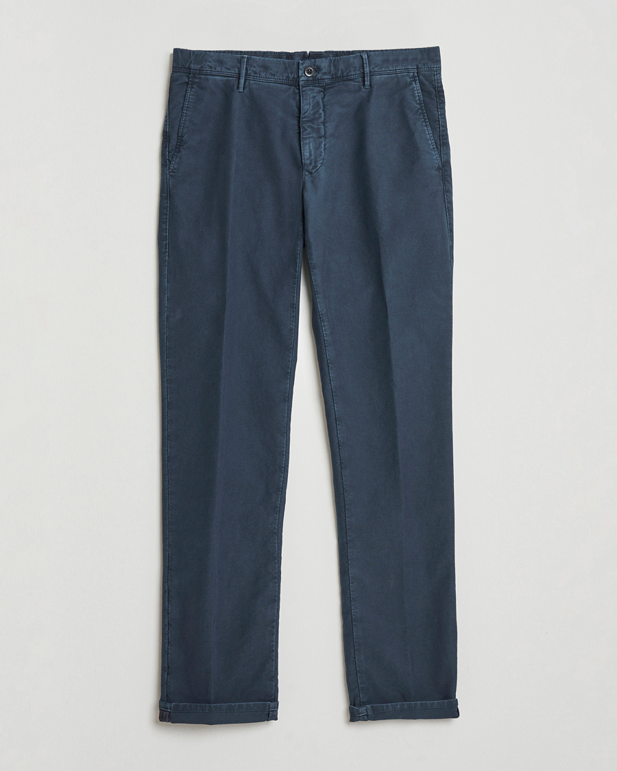 Herren | Hosen | Incotex | Slim Fit Garment Dyed Slacks Navy