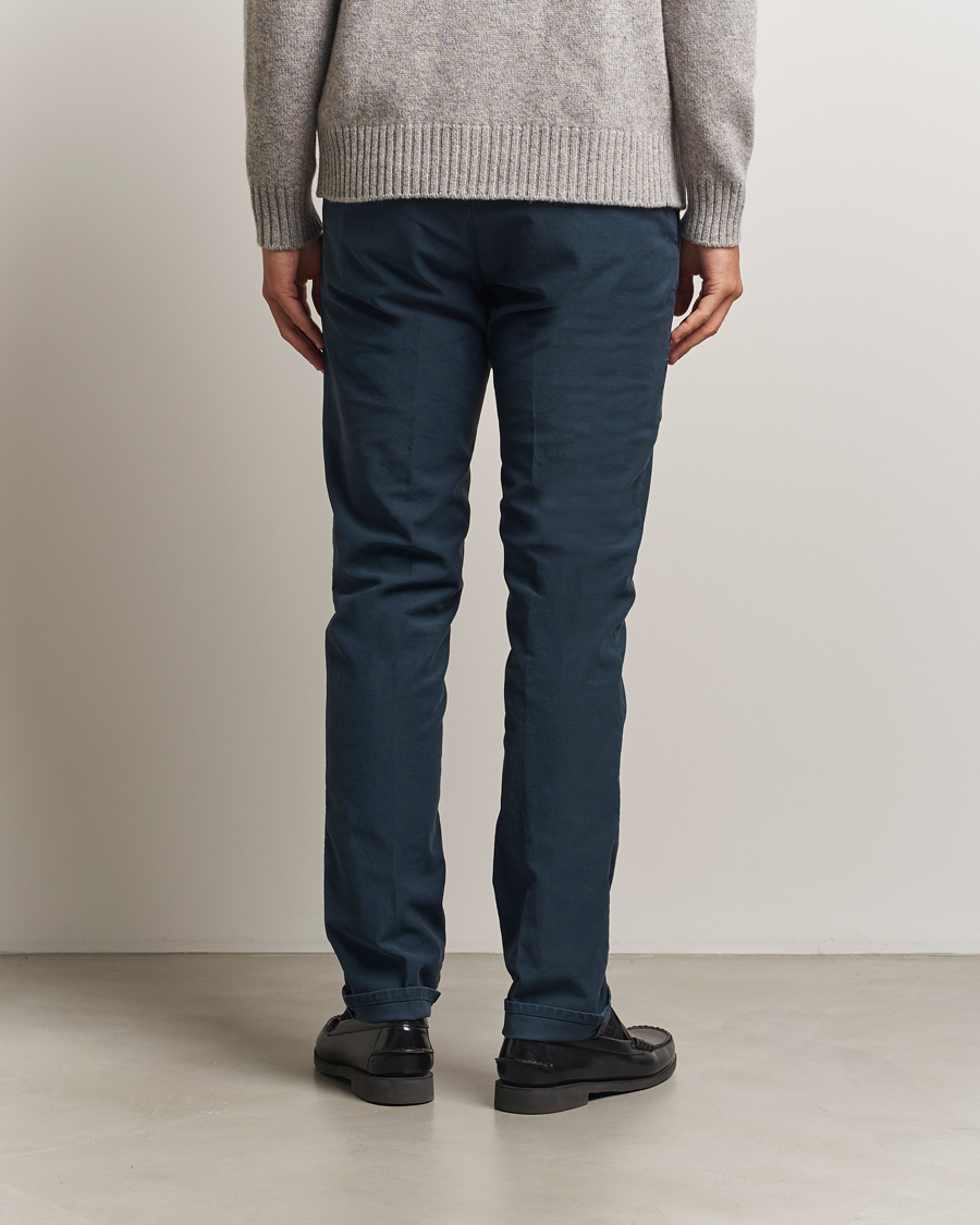 Herren | Hosen | Incotex | Slim Fit Garment Dyed Slacks Navy