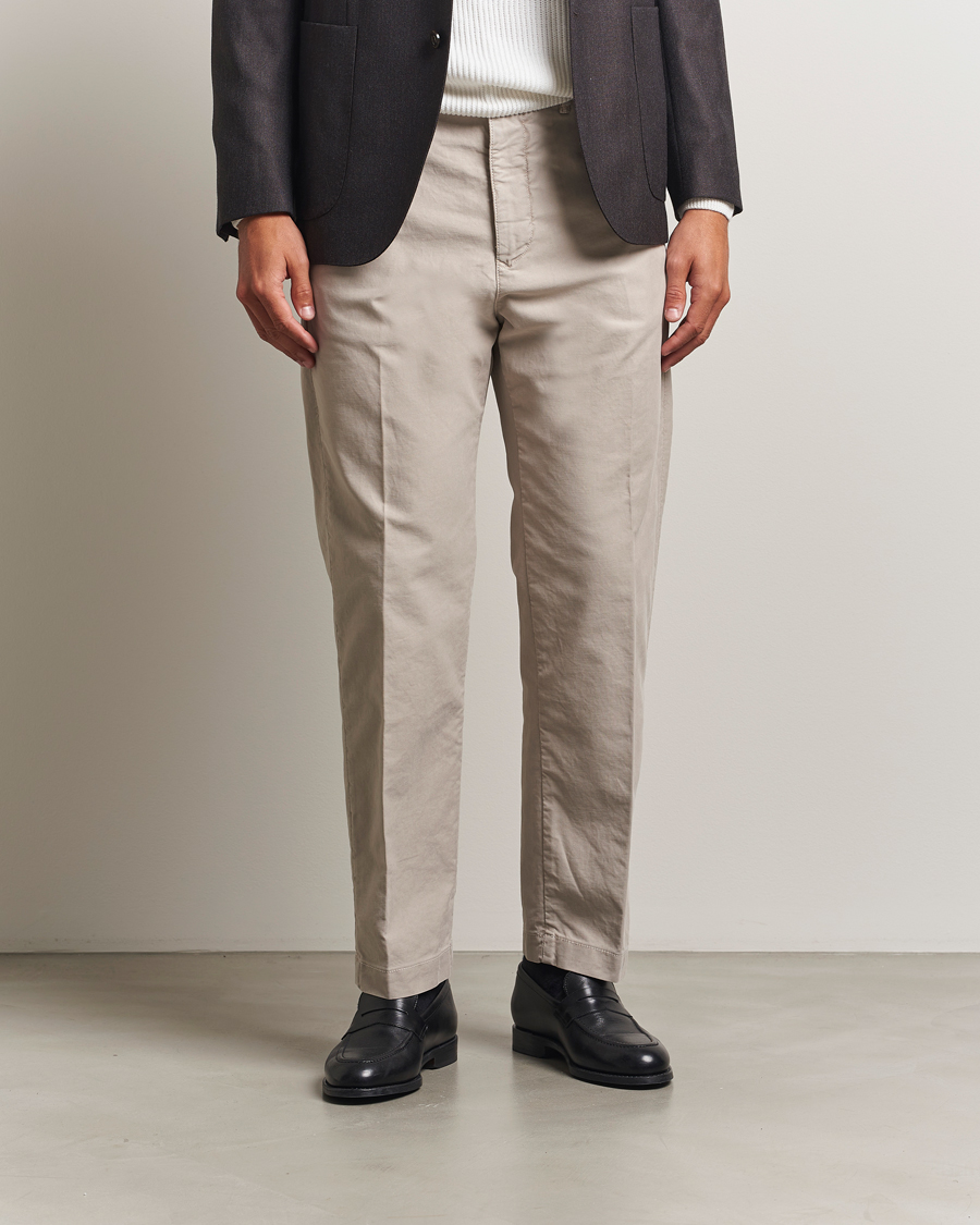 Herren | Hosen | Incotex | Regular Fit Garment Dyed Slacks Beige