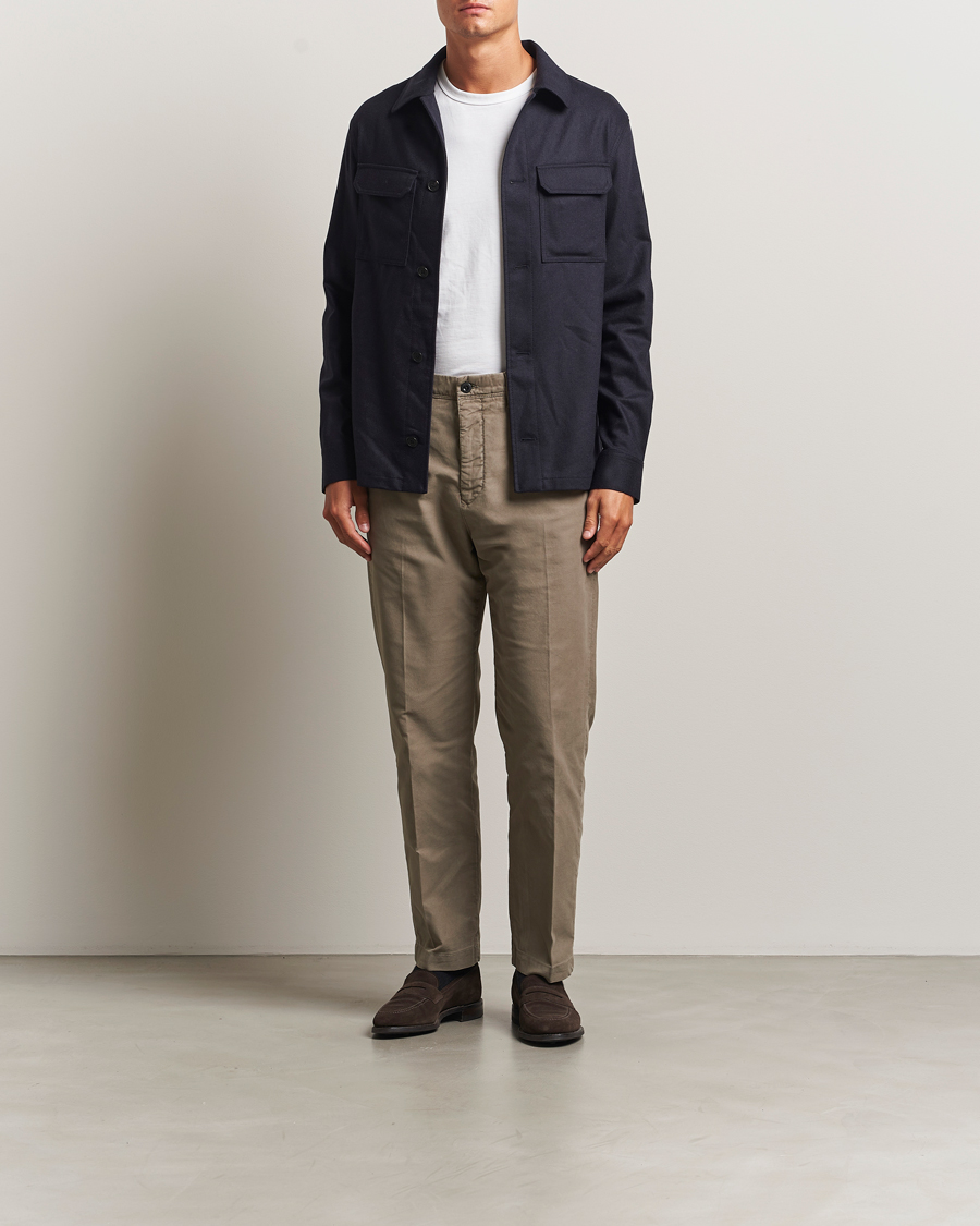 Herren | Hosen | Incotex | Regular Fit Garment Dyed Slacks Taupe