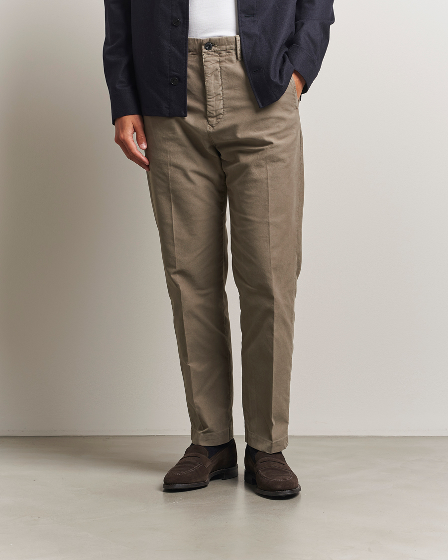 Herren | Hosen | Incotex | Regular Fit Garment Dyed Slacks Taupe