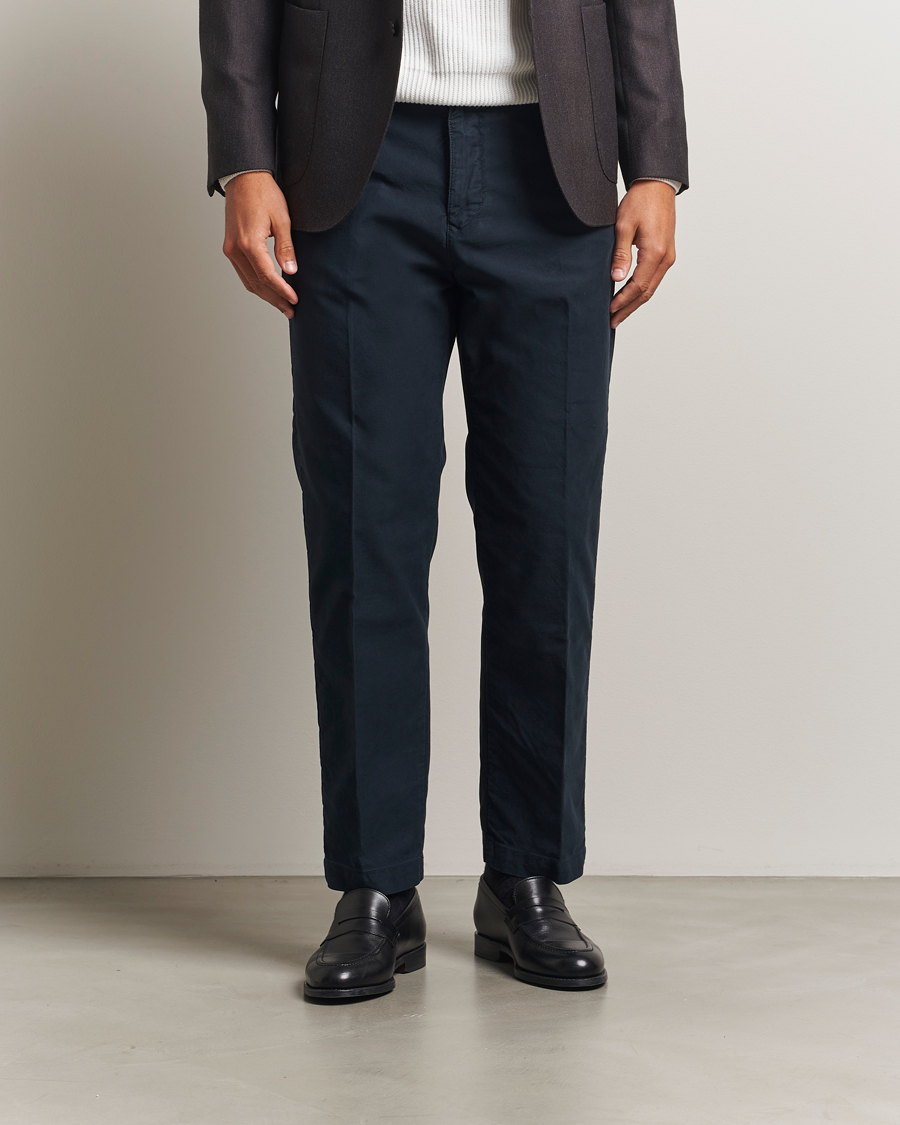 Herren | Hosen | Incotex | Regular Fit Garment Dyed Slacks Navy