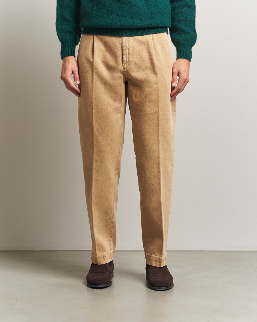 Herren | Hosen | Incotex | Regular Fit Bull Denim Slacks Beige