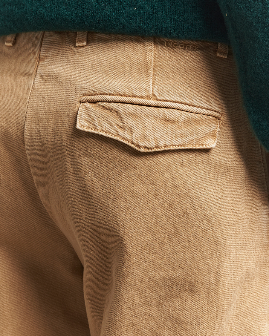 Herren | Hosen | Incotex | Regular Fit Bull Denim Slacks Beige