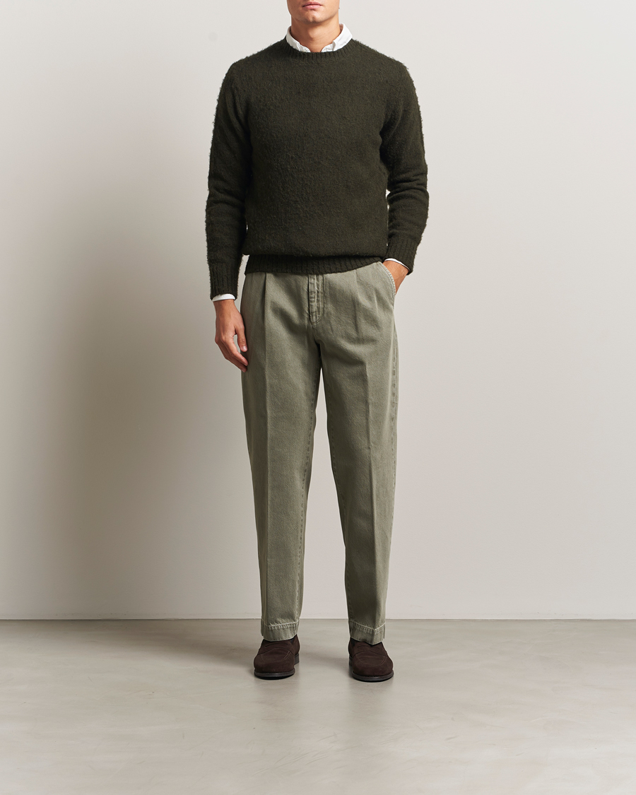Herren | Hosen | Incotex | Regular Fit Bull Denim Slacks Green