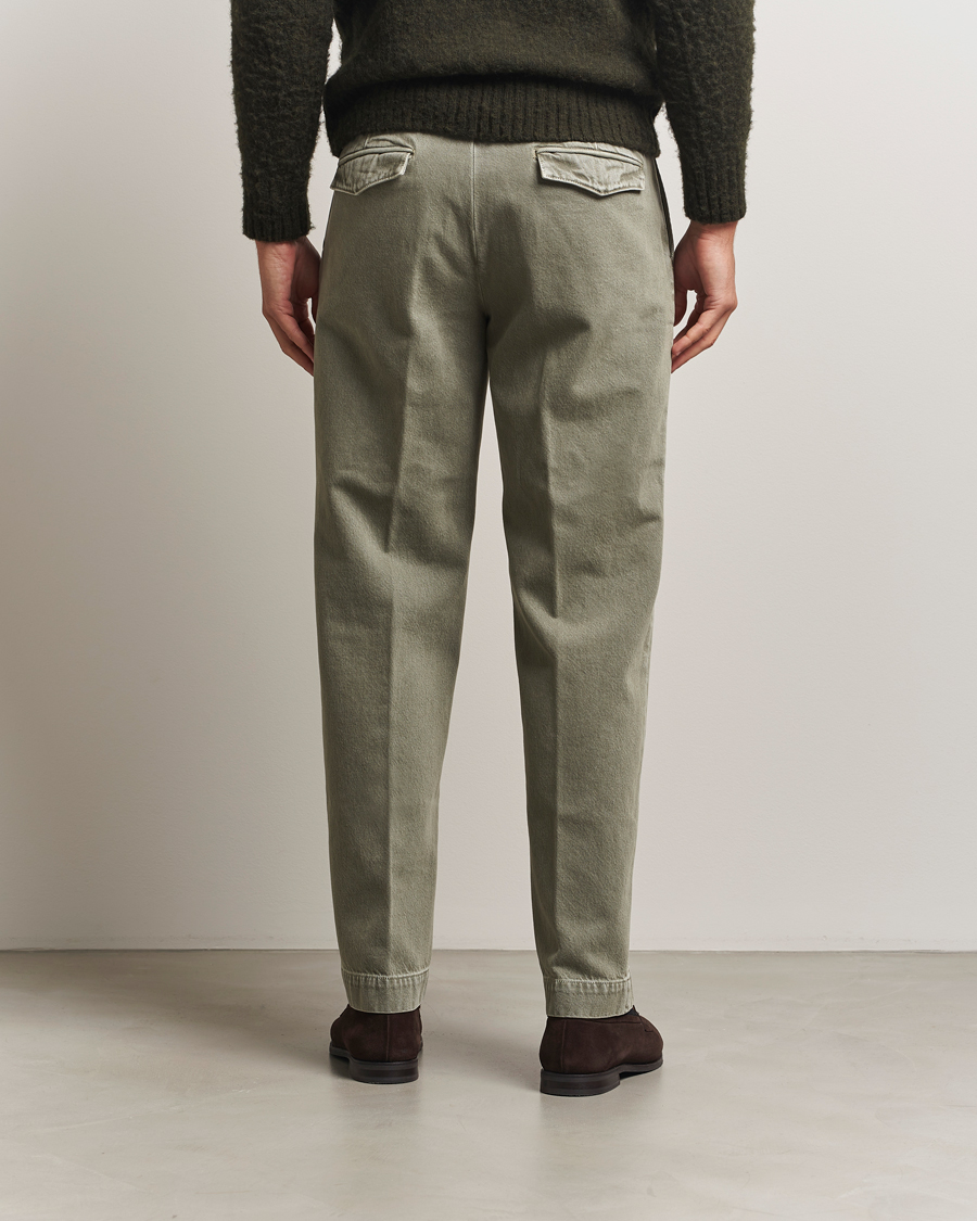 Herren | Hosen | Incotex | Regular Fit Bull Denim Slacks Green