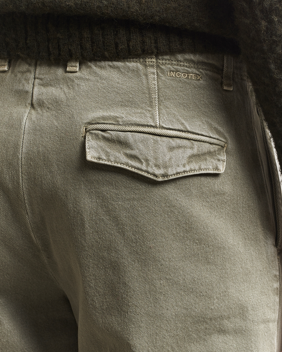 Herren | Hosen | Incotex | Regular Fit Bull Denim Slacks Green