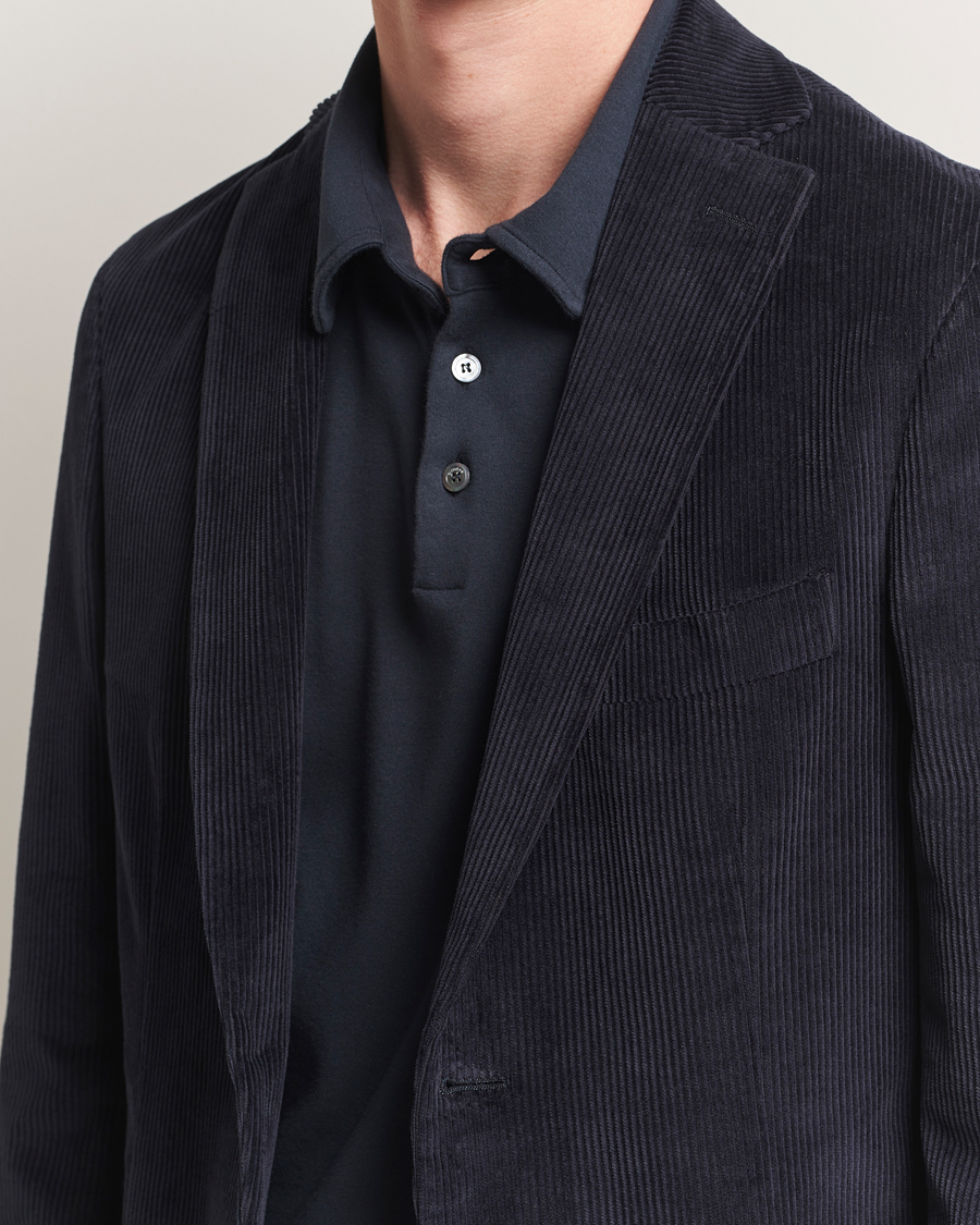 Herren | Sakkos | Incotex | Corduroy Blazer Navy