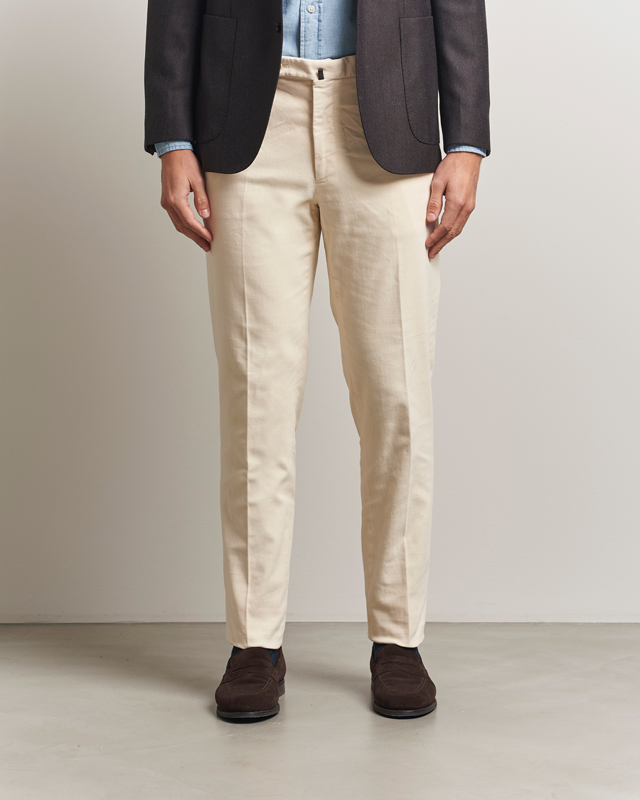 Herren | Hosen | Incotex | Regular Fit Moleskine Trousers Off White