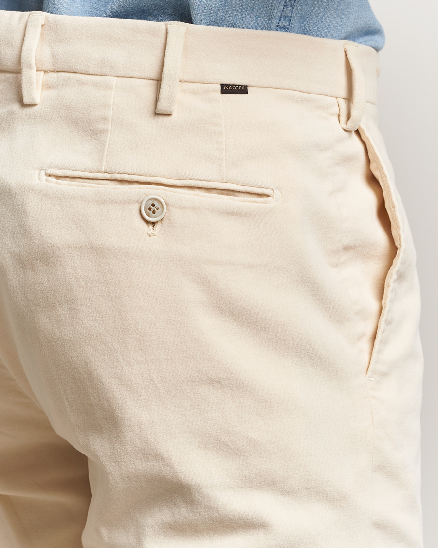 Herren | Hosen | Incotex | Regular Fit Moleskine Trousers Off White