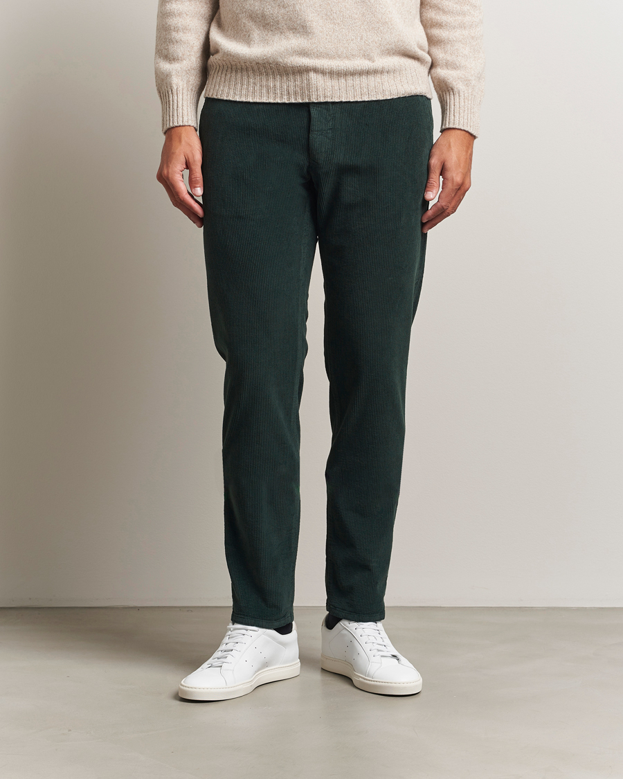 Herren | Hosen | Incotex | Slim Fit Leisure Cord Slacks Dark Green