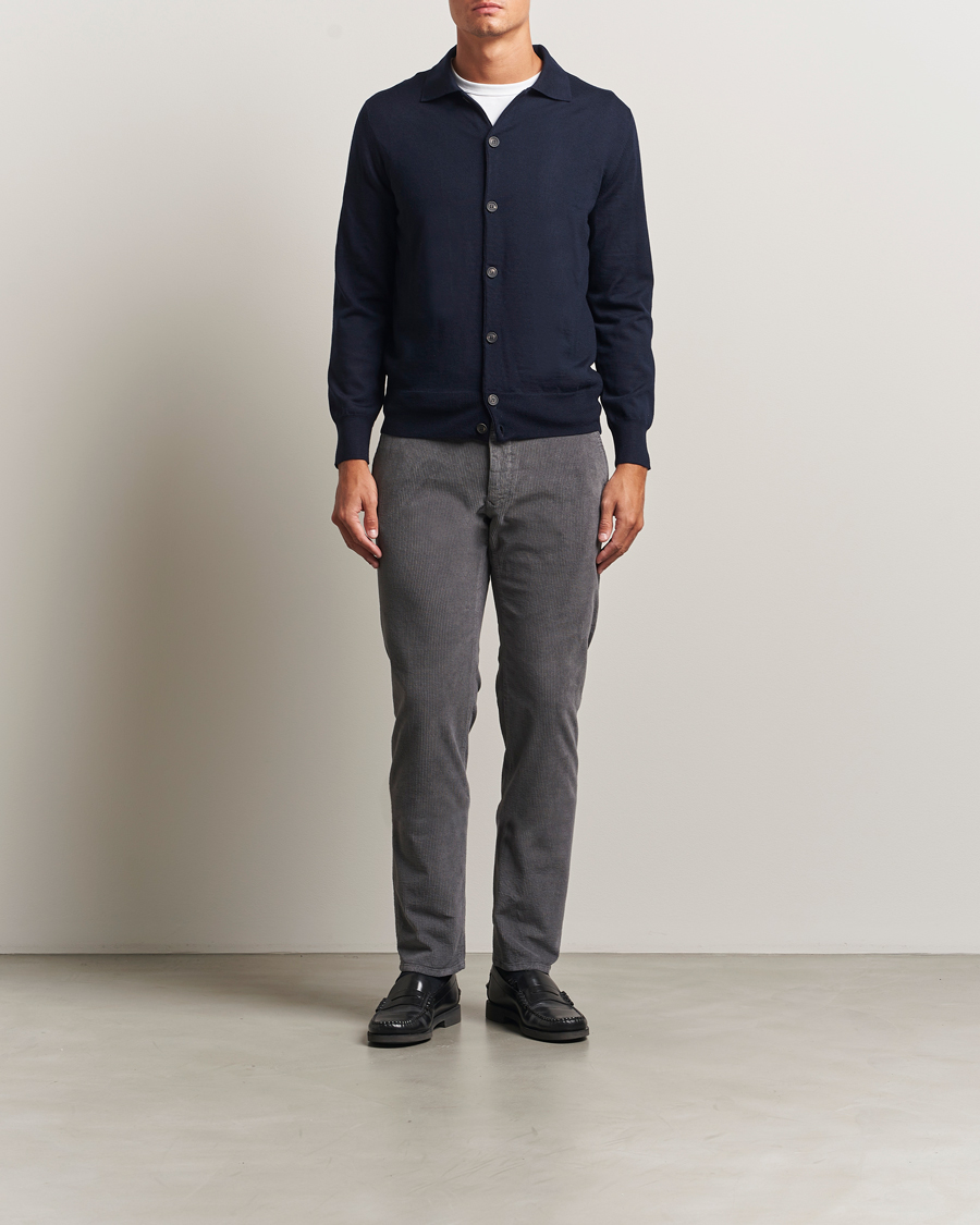 Herren | Hosen | Incotex | Slim Fit Leisure Cord Slacks Grey
