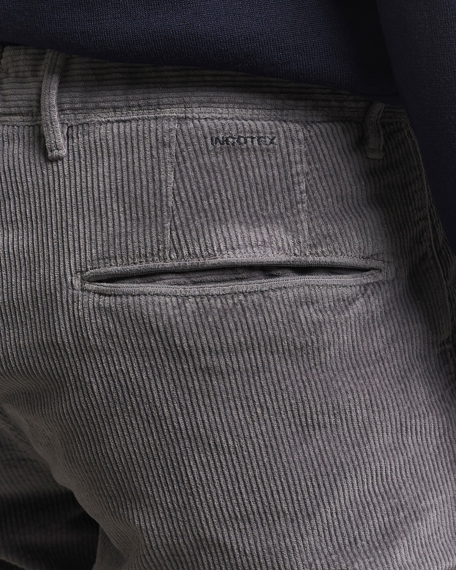 Herren | Hosen | Incotex | Slim Fit Leisure Cord Slacks Grey