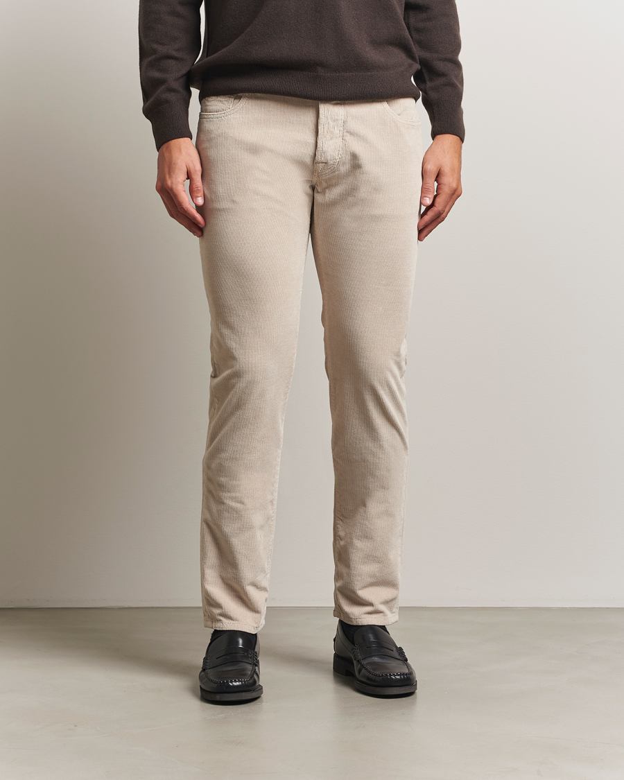 Herren | Hosen | Jacob Cohën | Bard 5-Pocket Medium Corduroy Trousers Off White