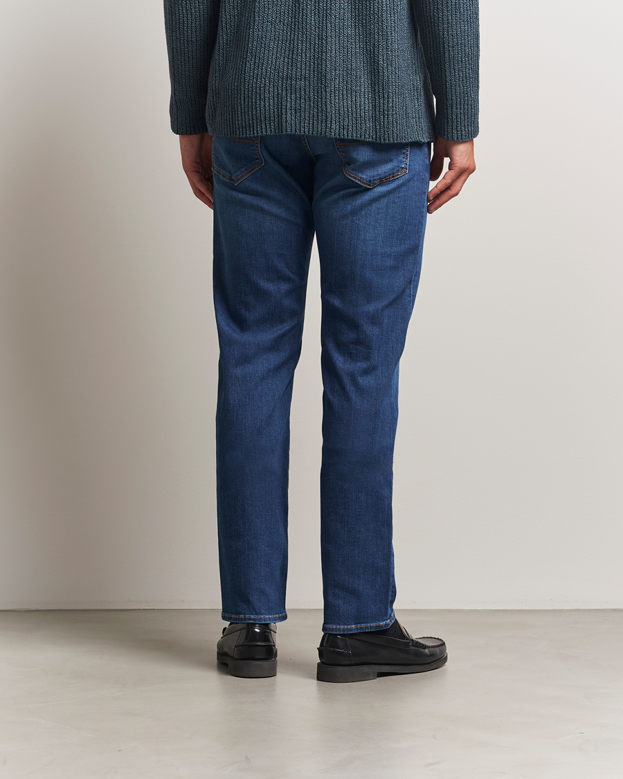 Herren | Jeans | Jacob Cohën | Bard Slim Fit Stretch Jeans Mid Blue