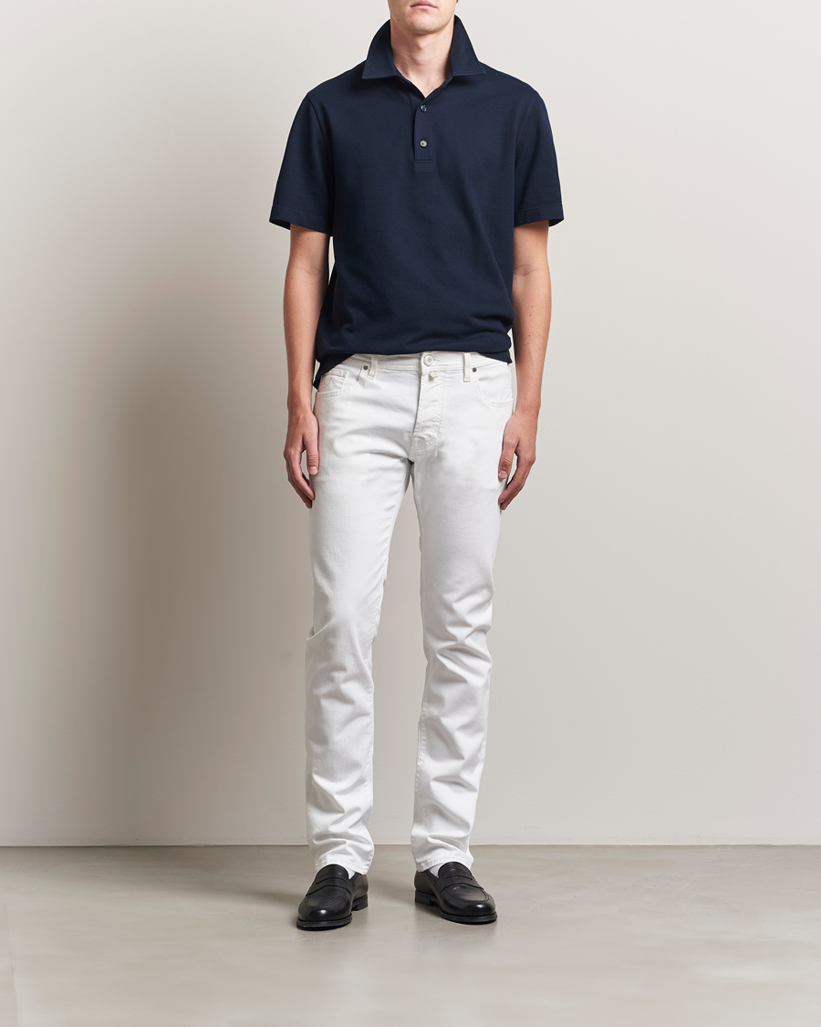 Herren | Jeans | Jacob Cohën | Bard Slim Fit Stretch Jeans White