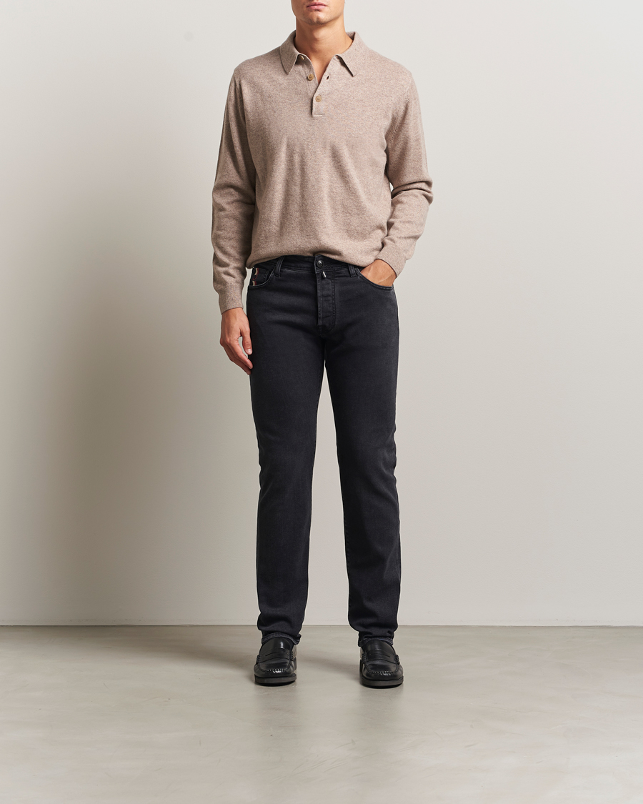 Herren | Jeans | Jacob Cohën | Bard Slim Fit Luxury Patch Stretch Jeans Dark Grey