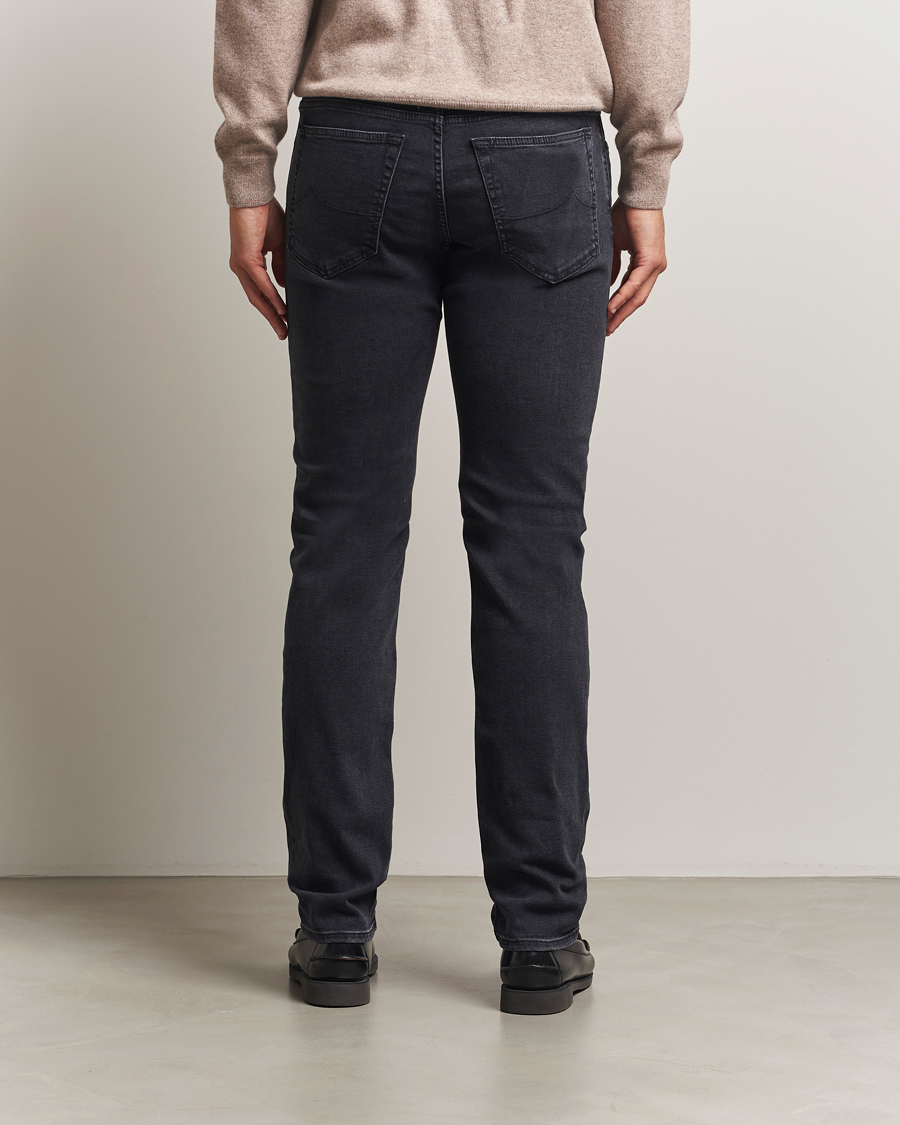 Herren | Jeans | Jacob Cohën | Bard Slim Fit Luxury Patch Stretch Jeans Dark Grey