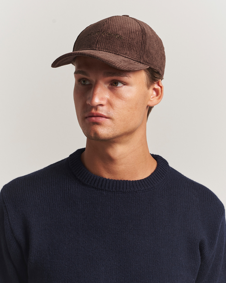Herren | Hüte & Mützen | Jacob Cohën | Corduroy Logo Cap Brown