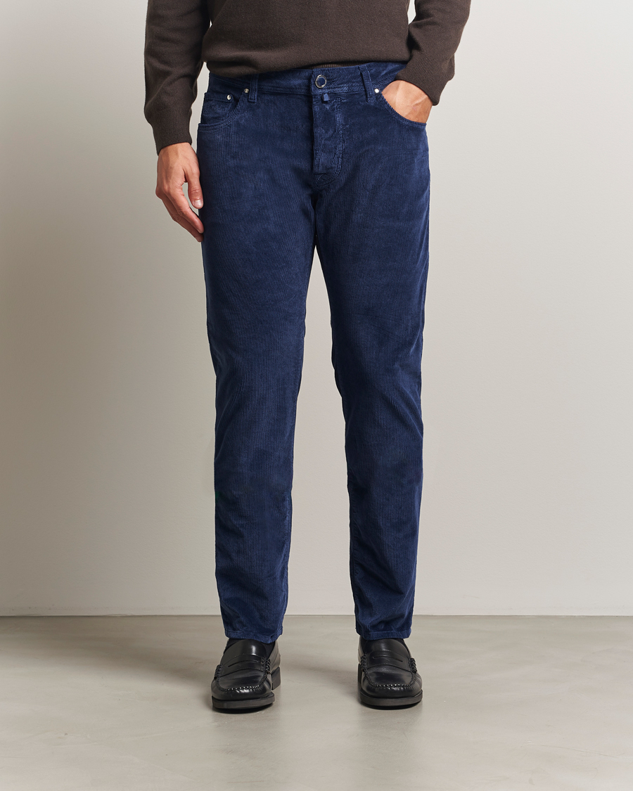 Herren | Hosen | Jacob Cohën | Bard 5-Pocket Medium Corduroy Trousers Dark Blue