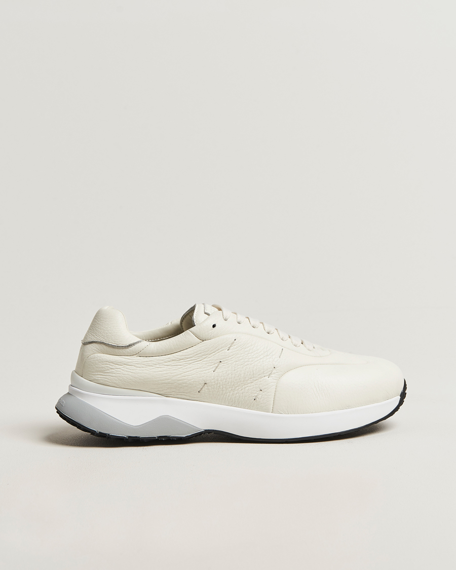Herren | Sneaker | Kiton | Luxury Running Sneakers White Deerskin