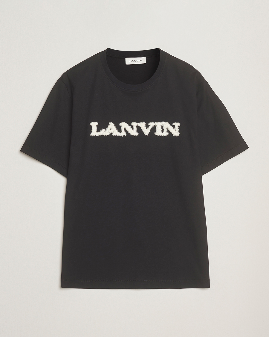 Herren | T-Shirts | Lanvin | Shearling Logo T-Shirt Black