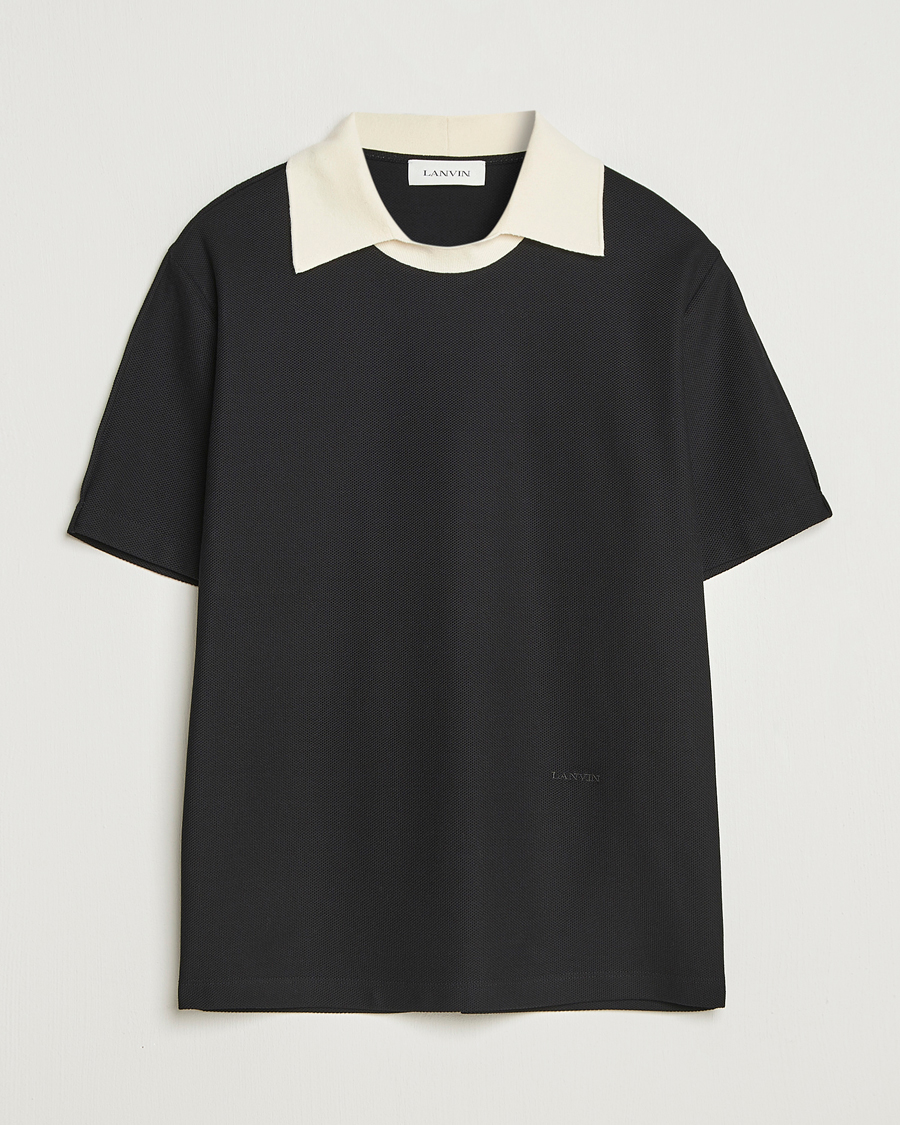Herren | Pullover | Lanvin | Collar T-shirt Black