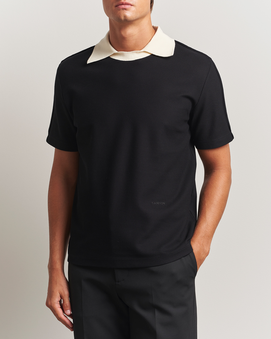 Herren | Pullover | Lanvin | Collar T-shirt Black