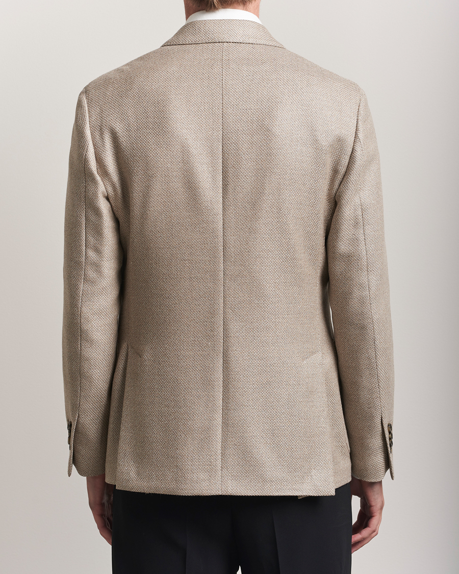 Herren | Sakkos | Lardini | Double Breasted Wool/Silk/Cashmere Blazer Beige