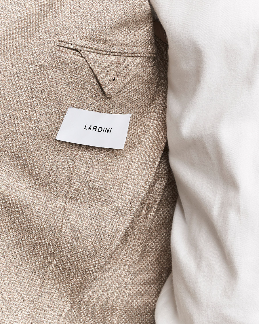 Herren | Sakkos | Lardini | Double Breasted Wool/Silk/Cashmere Blazer Beige