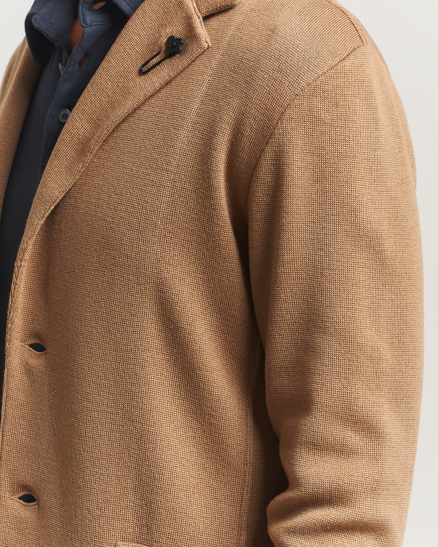 Herren | Sakkos | Lardini | Knitted Wool Blazer Beige